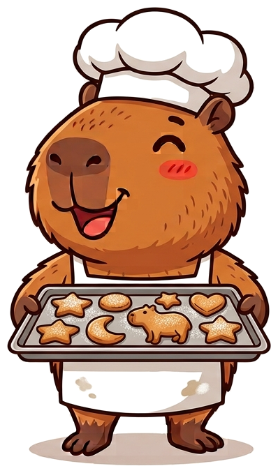 Baker Capybara Mascot